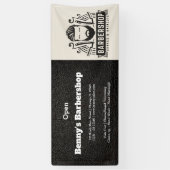 Barbershop Leder Look Banner (Vertikal)
