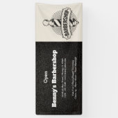 Barbershop Leder Look Banner (Vertikal)