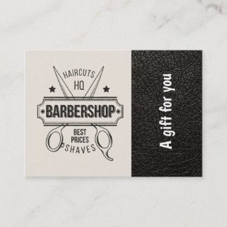 Barbershop Leder Look Geschenk Zertifikat