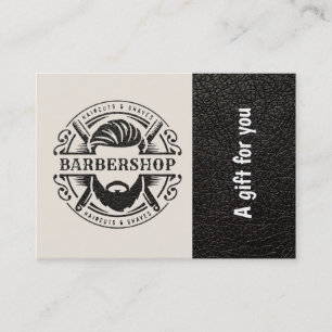 Barbershop Leder Look Geschenk Zertifikat