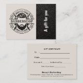 Barbershop Leder Look Geschenk Zertifikat (Vorne/Hinten)