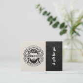 Barbershop Leder Look Geschenk Zertifikat (Stehend Vorderseite)