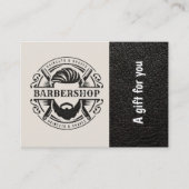 Barbershop Leder Look Geschenk Zertifikat (Vorderseite)