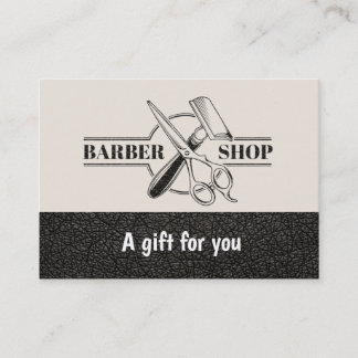 Barbershop Leder Look Geschenk Zertifikat