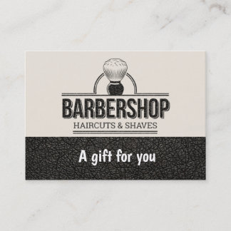 Barbershop Leder Look Geschenk Zertifikat