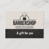 Barbershop Leder Look Geschenk Zertifikat (Vorderseite)