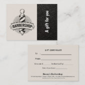 Barbershop Leder Look Geschenk Zertifikat (Vorne/Hinten)