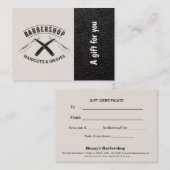 Barbershop Leder Look Geschenk Zertifikat (Vorne/Hinten)