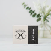 Barbershop Leder Look Geschenk Zertifikat (Stehend Vorderseite)