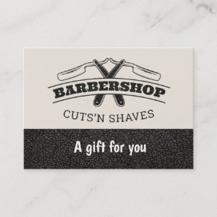 Barbershop Leder Look Geschenk Zertifikat