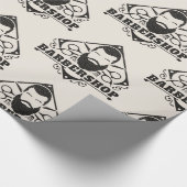 Barbershop Leder Look Geschenkpapier (Ecke)