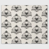 Barbershop Leder Look Geschenkpapier (Flach)