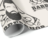 Barbershop Leder Look Geschenkpapier (Rolleneckpunkt)