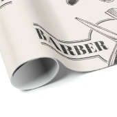 Barbershop Leder Look Geschenkpapier (Rolleneckpunkt)