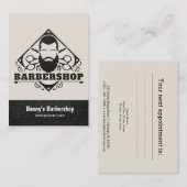 Barbershop Leder Look Termin Karte (Vorne/Hinten)
