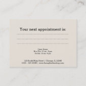 Barbershop Leder Look Termin Karte (Rückseite)