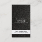 Barbershop Leder Look Visitenkarte (Rückseite)