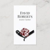 Barbershop-Logo für Blume und Rose Visitenkarte (Vorderseite)
