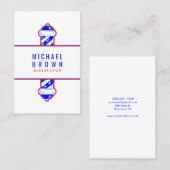 Barbershop Logo Marine rot einfachen Stock Visitenkarte (Vorne/Hinten)