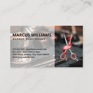 Barbershop-Logo Workstation Business Card Visitenkarte