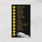 Barbershop Loyalty Card (Barber Pol und Clippers) Visitenkarte (Rückseite)