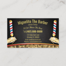 Barbershop Loyalty Card (Barber Pol und Clippers) Visitenkarte