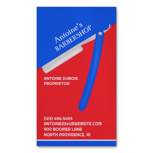 Barbershop Magnetische Visitenkarte (Vorderseite Vertikal)