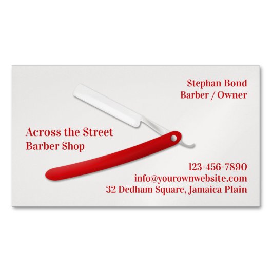 Barbershop Magnetische Visitenkarte (Vorderseite)