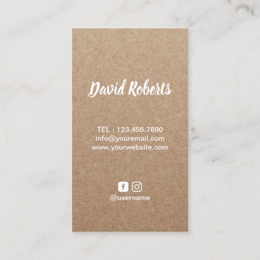 Barbershop Master Barber Rustic Kraft Hair #2 Visitenkarte (Rückseite)