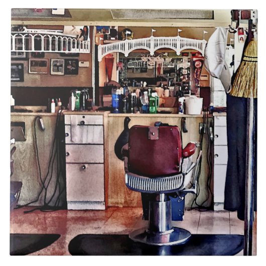 Barbershop mit Coat Rack Fliese (Vorderseite)