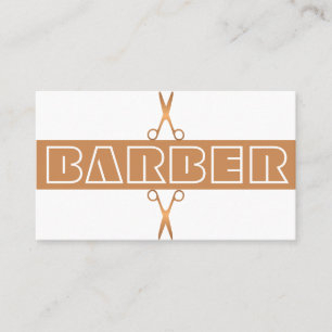 Barbershop Moderne Goldtypografie Business Card Visitenkarte