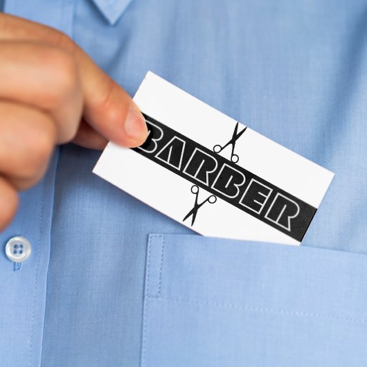 Barbershop Moderne schwarze Typografie Business Ca Visitenkarte