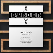 Barbershop Moderne schwarze Typografie Business Ca Visitenkarte