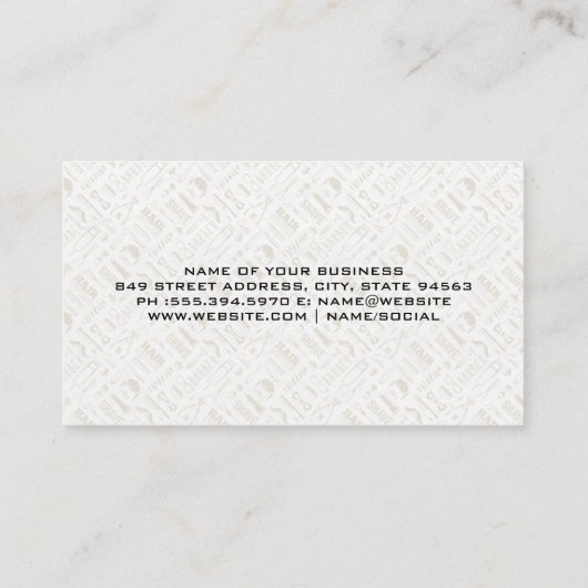 Barbershop Pattern | Barber Pole Visitenkarte (Rückseite)