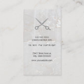 Barbershop Pole | Weißstein | Schere Visitenkarte (Rückseite)