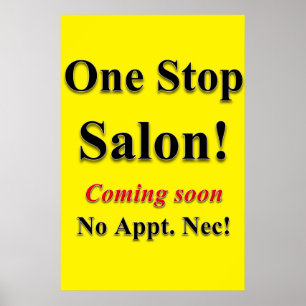 Barbershop Posters One Stopp Salon kommt bald Poster