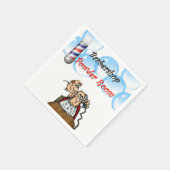 Barbershop Powderroom Paper Napkins Serviette (Ecke)