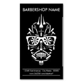 Barbershop Punk Calavera Magnetische Visitenkarte (Vorderseite Vertikal)