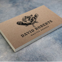 Barbershop Razor & Rose Barbershop Rustic Kraft