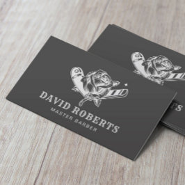 Barbershop-Razzia und Rose-Logo Visitenkarte