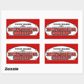 Barbershop Rechteckiger Aufkleber (Blatt)