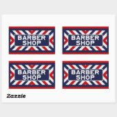 Barbershop Rechteckiger Aufkleber (Blatt)