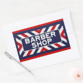 Barbershop Rechteckiger Aufkleber (Umschlag)