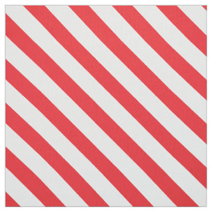 Barbershop Rot und Weiß Diagonal Streifen Stoff
