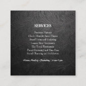 Barbershop Salon-Logo Schwarz Berufliches Barber Quadratische Visitenkarte (Rückseite)