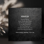 Barbershop Salon-Logo Schwarz Berufliches Barber Quadratische Visitenkarte