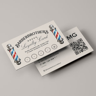 Barbershop Sand Barber Pole Treue Belohnung Visitenkarte