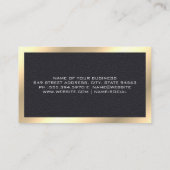 Barbershop-Schere | Leather Gold Trial Visitenkarte (Rückseite)