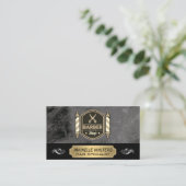 Barbershop Scheren | Barber Pole Visitenkarte (Stehend Vorderseite)