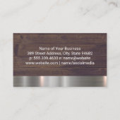 Barbershop Scheren | Holzmetall Visitenkarte (Rückseite)